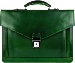 Time Resistance Leather Briefcase for Men Handmade Italian Laptop Bag Classy Orange Brown Attache Case